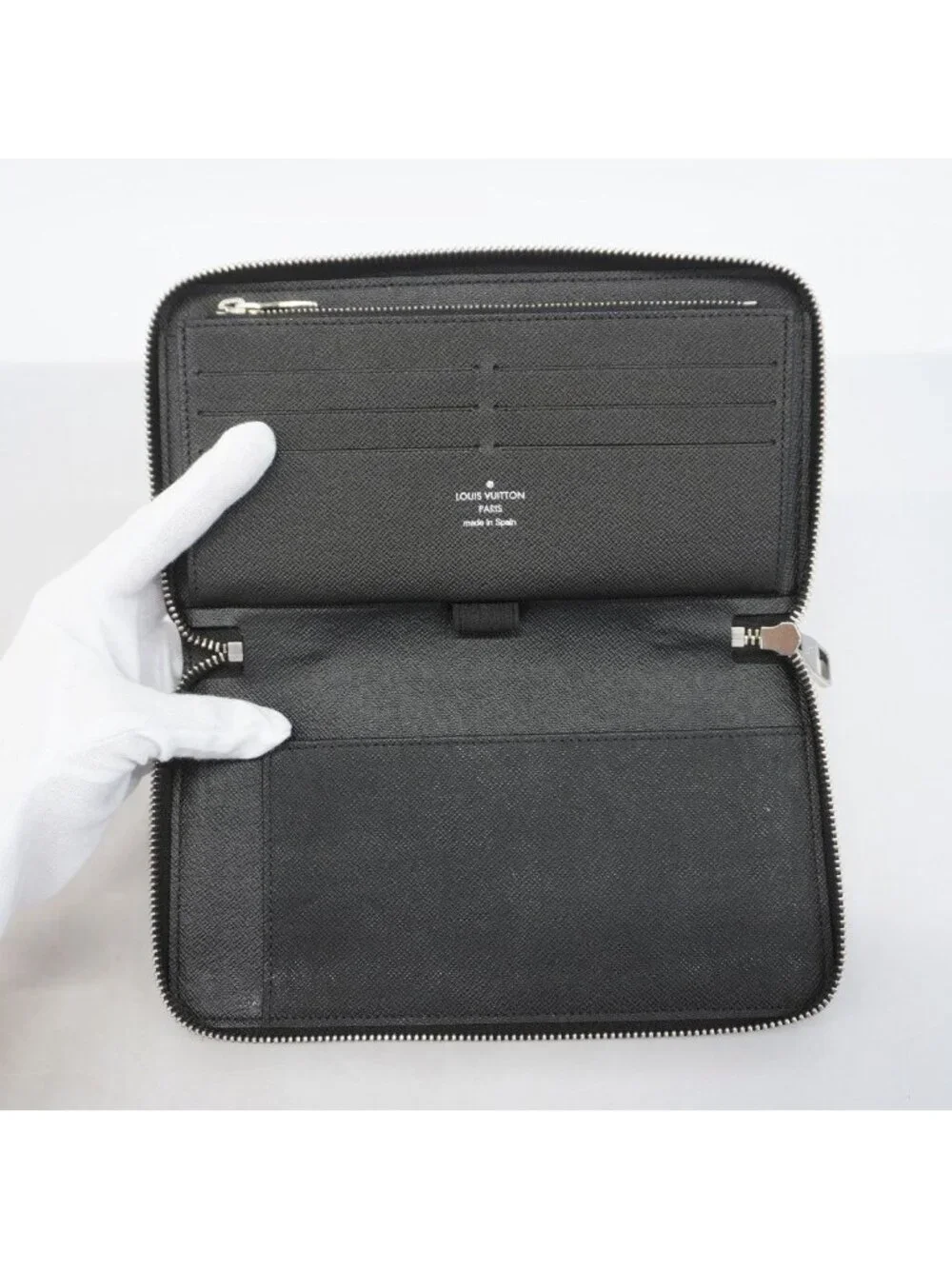 Louis Vuitton Wallet Damier Graphite Zippy Organizer Black Gray